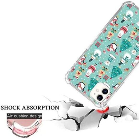 Chic Winter-Themed iPhone 11 Case - Cute Reindeer & Snowmen Design for Girls - Picture 4 of 5